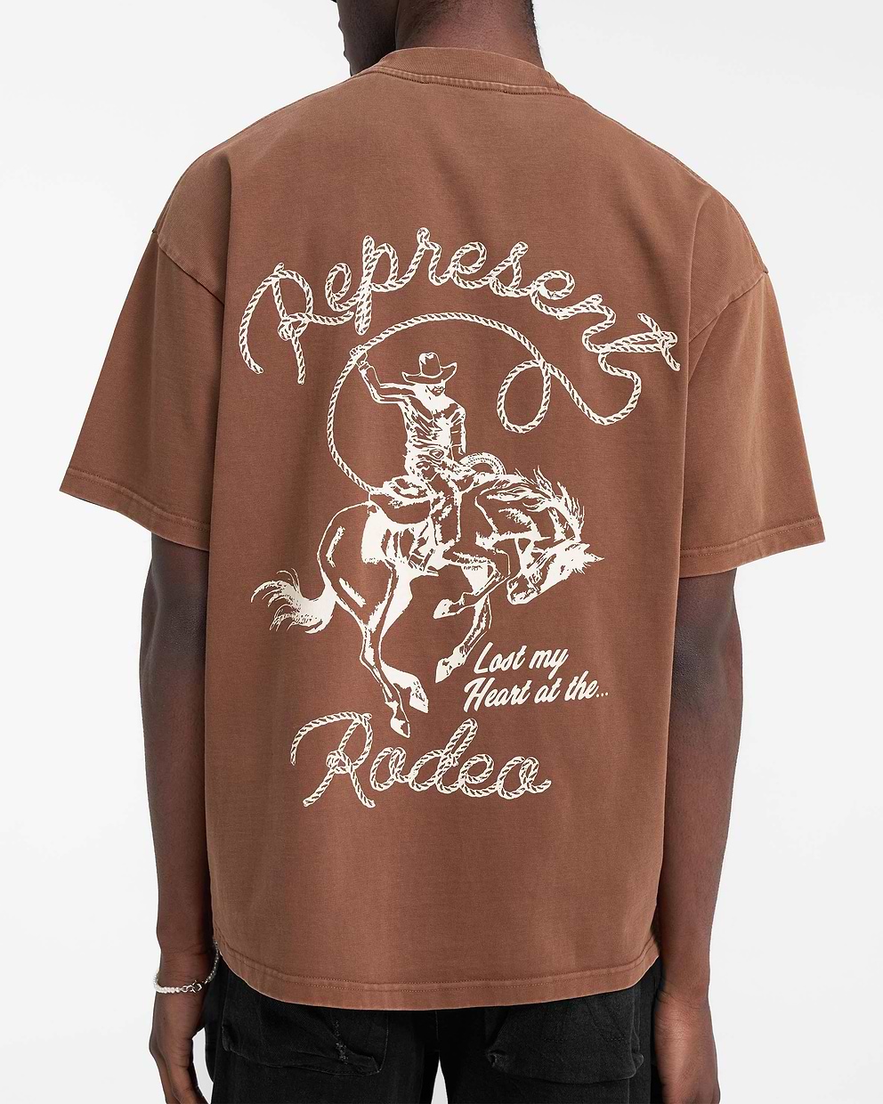 Chain Stitch Rodeo T-Shirt - Vintage Brown